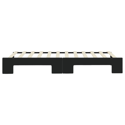 Divano Letto con Letto Estraibile Nero 90x200 cm in Velluto