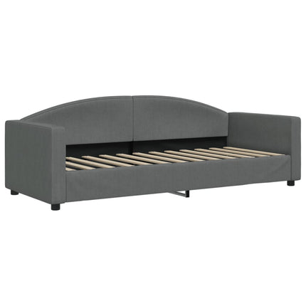 Divano Letto con Letto Estraibile Grigio Scuro 80x200 Tessuto