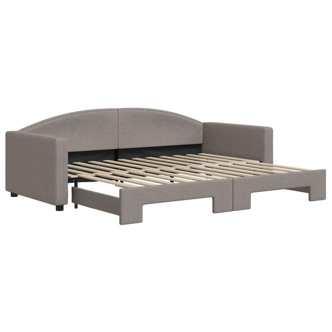 Divano Letto con Letto Estraibile Tortora 90x200 cm in Tessuto