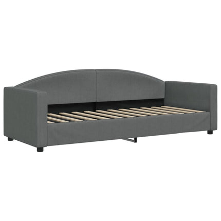 Divano Letto Estraibile Materassi Grigio Scuro 80x200cm Tessuto