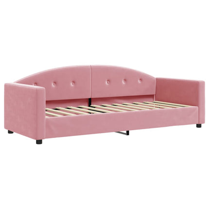 Divano Letto con Letto Estraibile Rosa 80x200 cm in Velluto