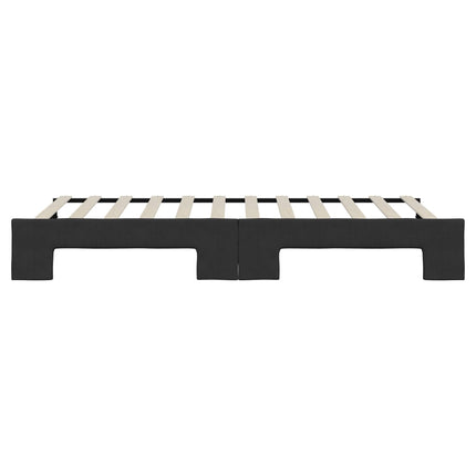 Divano Letto con Letto Estraibile Nero 90x200 cm in Tessuto
