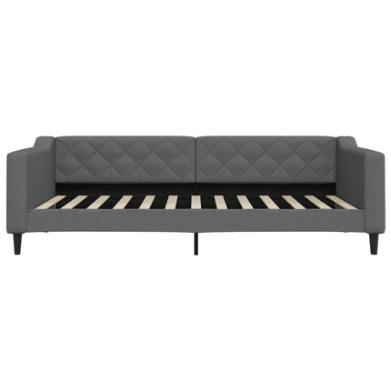 Divano Letto con Letto Estraibile Grigio Scuro 100x200 Tessuto