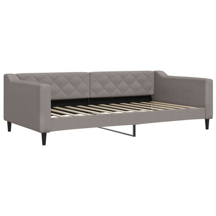 Divano Letto Estraibile con Materassi Tortora 100x200cm Tessuto