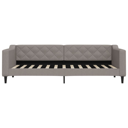 Divano Letto Estraibile con Cassetti Tortora 80x200 cm Tessuto