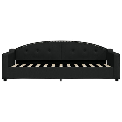 Divano Letto con Letto Estraibile Nero 80x200 Tessuto