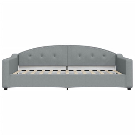 Divano Letto Estraibile Cassetti Grigio Chiaro 100x200 Tessuto