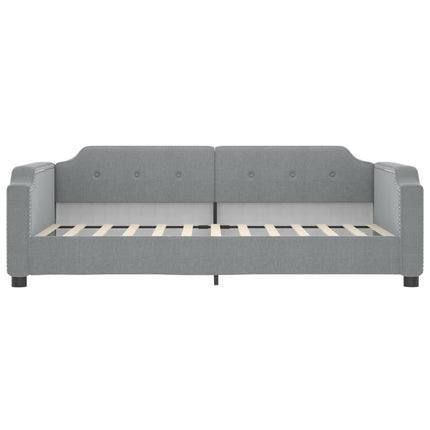 Divano Letto con Materasso Grigio Chiaro 90x200 cm in Tessuto
