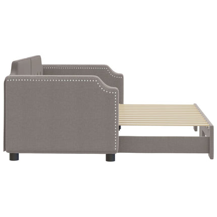 Divano Letto con Letto Estraibile Tortora 80x200 cm Tessuto
