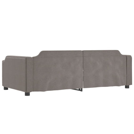 Divano Letto con Letto Estraibile Tortora 80x200 cm Tessuto