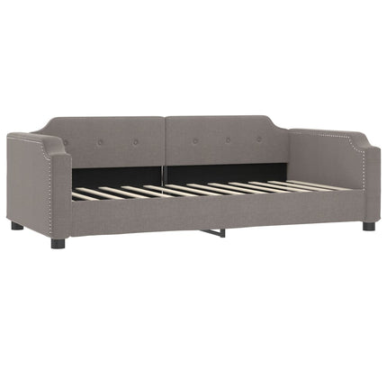Divano Letto Estraibile con Cassetti Tortora 90x200 cm Tessuto