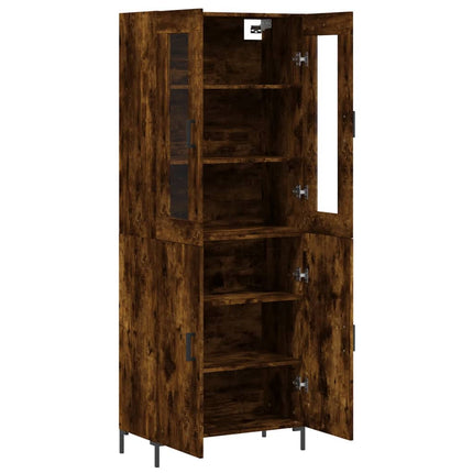 Credenza Rovere Fumo  69,5x34x180 cm in Legno Multistrato