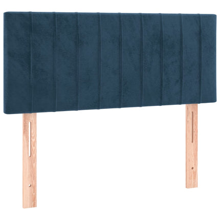 Giroletto a Molle con Materasso Blu Scuro 80x200 cm in Velluto