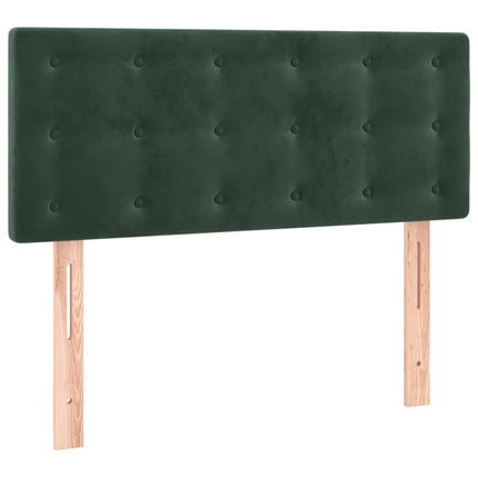 Giroletto a Molle con Materasso Verde Scuro 80x200 cm Velluto