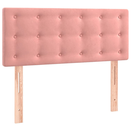 Giroletto a Molle con Materasso Rosa 80x200 cm in Velluto