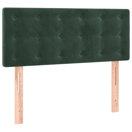 Giroletto a Molle con Materasso Verde Scuro 90x190 cm Velluto