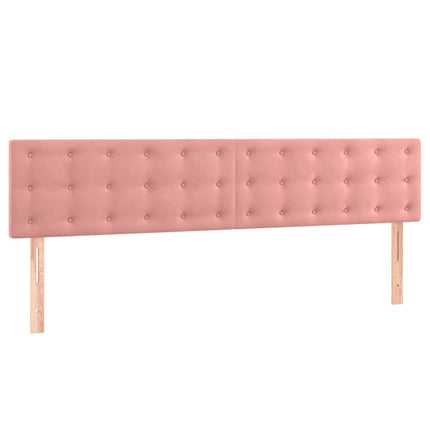 Giroletto a Molle con Materasso Rosa 160x200 cm in Velluto