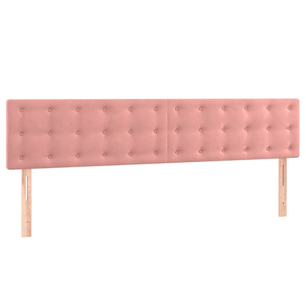 Giroletto a Molle con Materasso Rosa 180x200 cm in Velluto