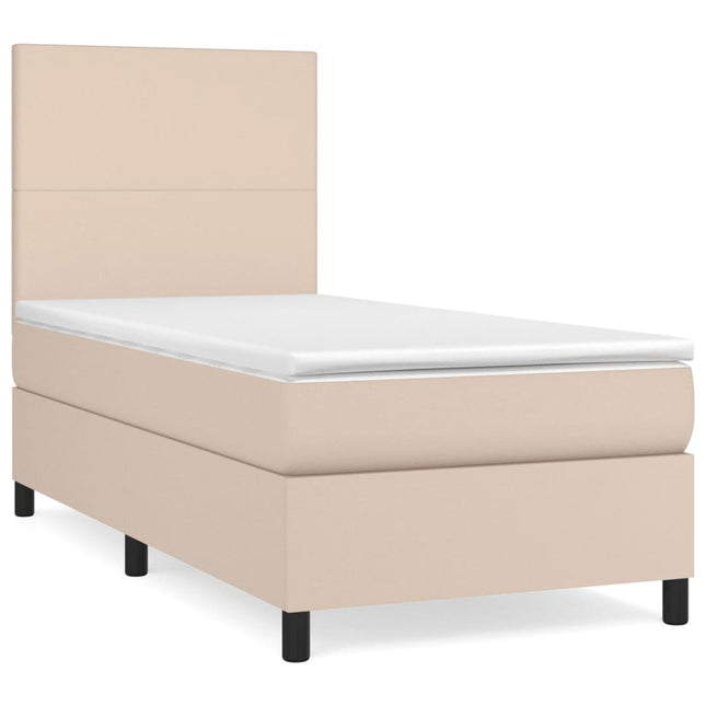 Giroletto a Molle con Materasso Cappuccino 90x190 cm Similpelle