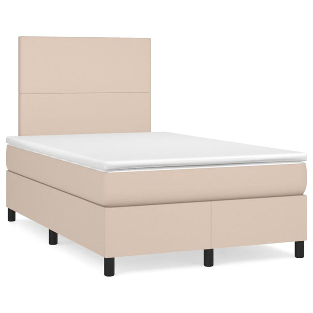 Giroletto a Molle con Materasso Cappuccino 120x200cm Similpelle