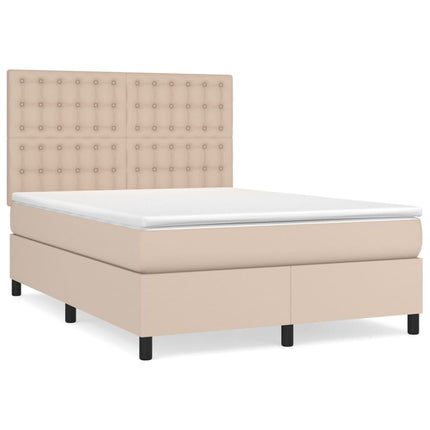 Giroletto a Molle con Materasso Cappuccino 140x190cm Similpelle