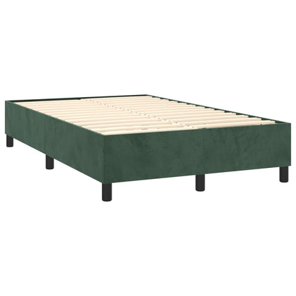 Giroletto a Molle con Materasso Verde Scuro 120x200 cm Velluto