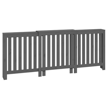 Copertura Termosifone Grigia 210x21x85 cm Legno Massello Pino