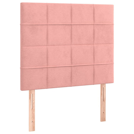 Giroletto a Molle con Materasso Rosa 120x200 cm in Velluto