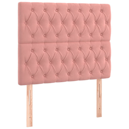 Giroletto a Molle con Materasso Rosa 100x200 cm in Velluto