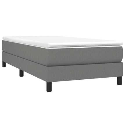 Giroletto a Molle con Materasso Grigio Scuro 80x200 cm Tessuto