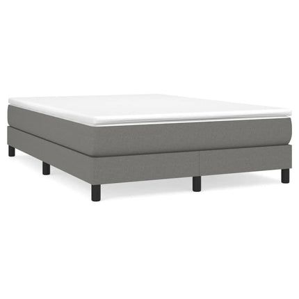 Giroletto a Molle con Materasso Grigio Scuro 140x190 cm Tessuto