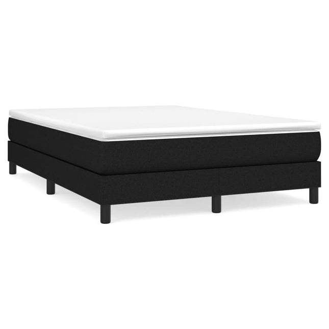 Giroletto a Molle con Materasso Nero 140x190 cm in Tessuto
