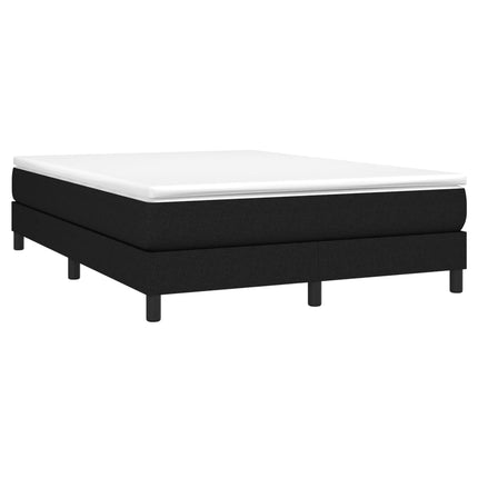 Giroletto a Molle con Materasso Nero 140x190 cm in Tessuto