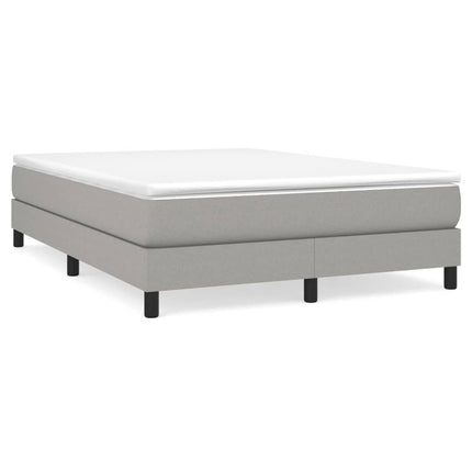 Giroletto a Molle con Materasso Grigio Chiaro 140x200cm Tessuto