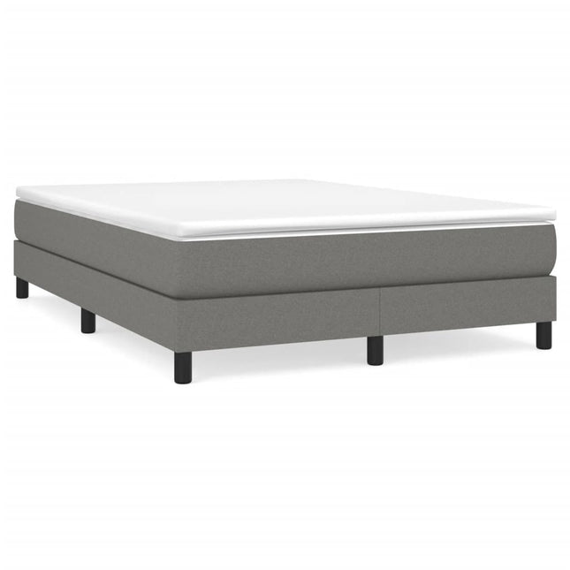 Giroletto a Molle con Materasso Grigio Scuro 160x200 cm Tessuto