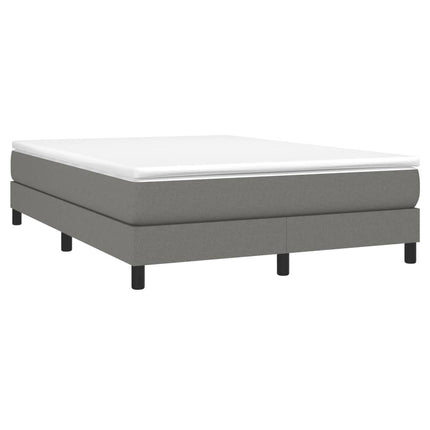 Giroletto a Molle con Materasso Grigio Scuro 160x200 cm Tessuto