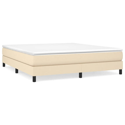 Giroletto a Molle con Materasso Crema 180x200 cm in Tessuto