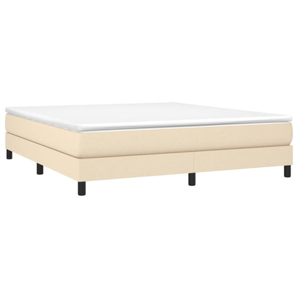 Giroletto a Molle con Materasso Crema 180x200 cm in Tessuto