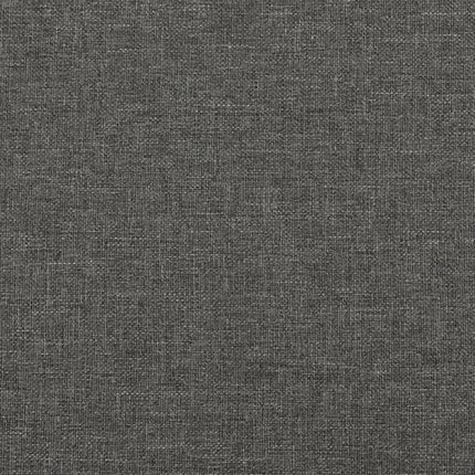 Giroletto a Molle con Materasso Grigio Scuro 200x200 cm Tessuto