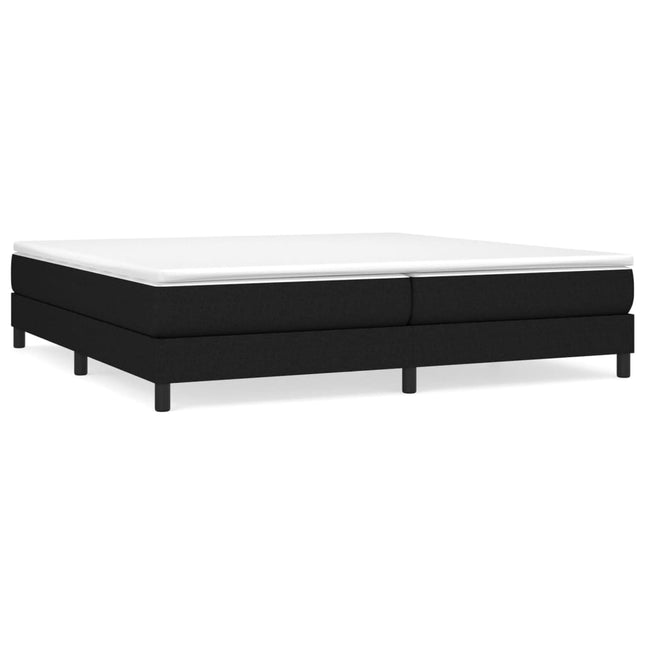 Giroletto a Molle con Materasso Nero 200x200 cm in Tessuto