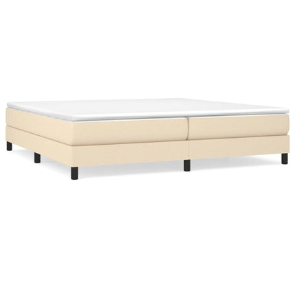 Giroletto a Molle con Materasso Crema 200x200 cm in Tessuto