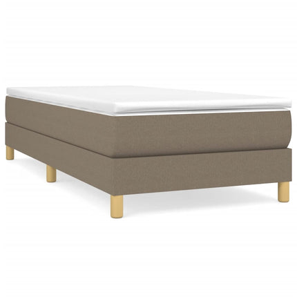 Giroletto a Molle con Materasso Tortora 90x190 cm in Tessuto