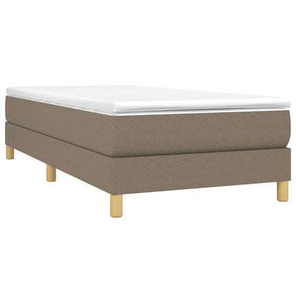 Giroletto a Molle con Materasso Tortora 90x190 cm in Tessuto