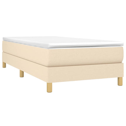 Giroletto a Molle con Materasso Crema 90x190 cm in Tessuto