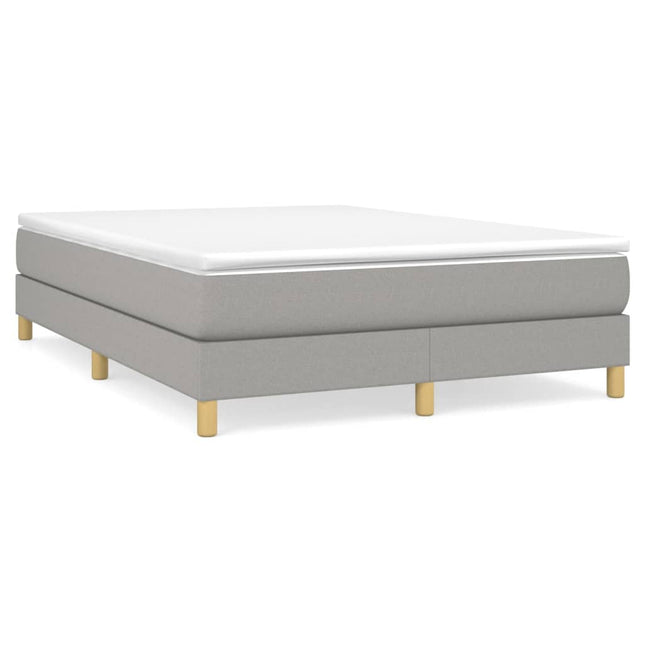 Giroletto a Molle con Materasso Grigio Chiaro 140x190cm Tessuto