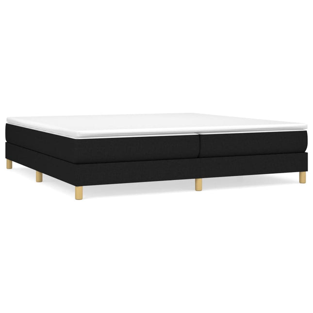 Giroletto a Molle con Materasso Nero 200x200 cm in Tessuto