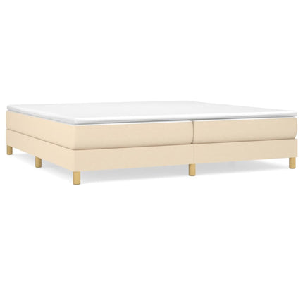 Giroletto a Molle con Materasso Crema 200x200 cm in Tessuto