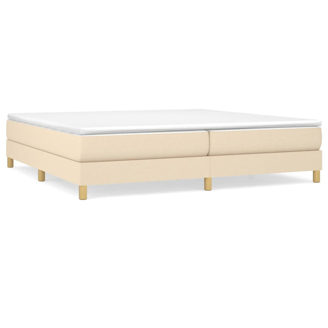 Giroletto a Molle con Materasso Crema 200x200 cm in Tessuto