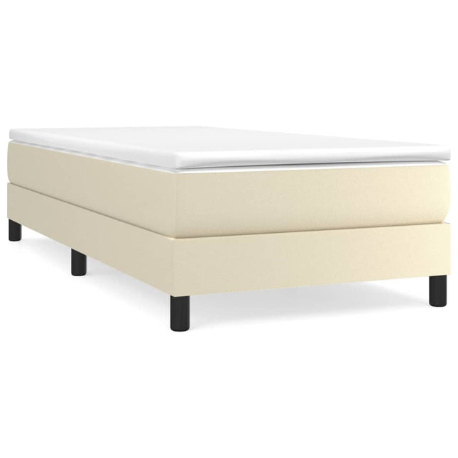 Giroletto a Molle con Materasso Crema 90x200 cm in Similpelle