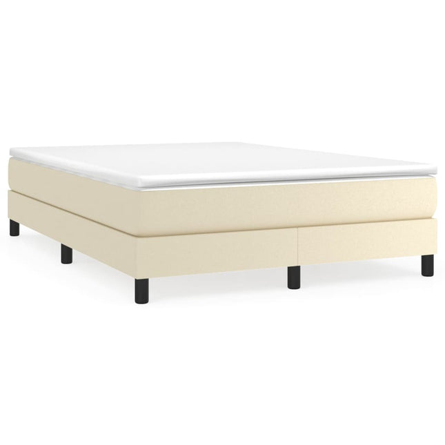 Giroletto a Molle con Materasso Crema 140x190 cm in Similpelle